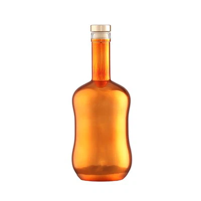 Electroplated Gold Koulè Super Flint Wiski Boutèy